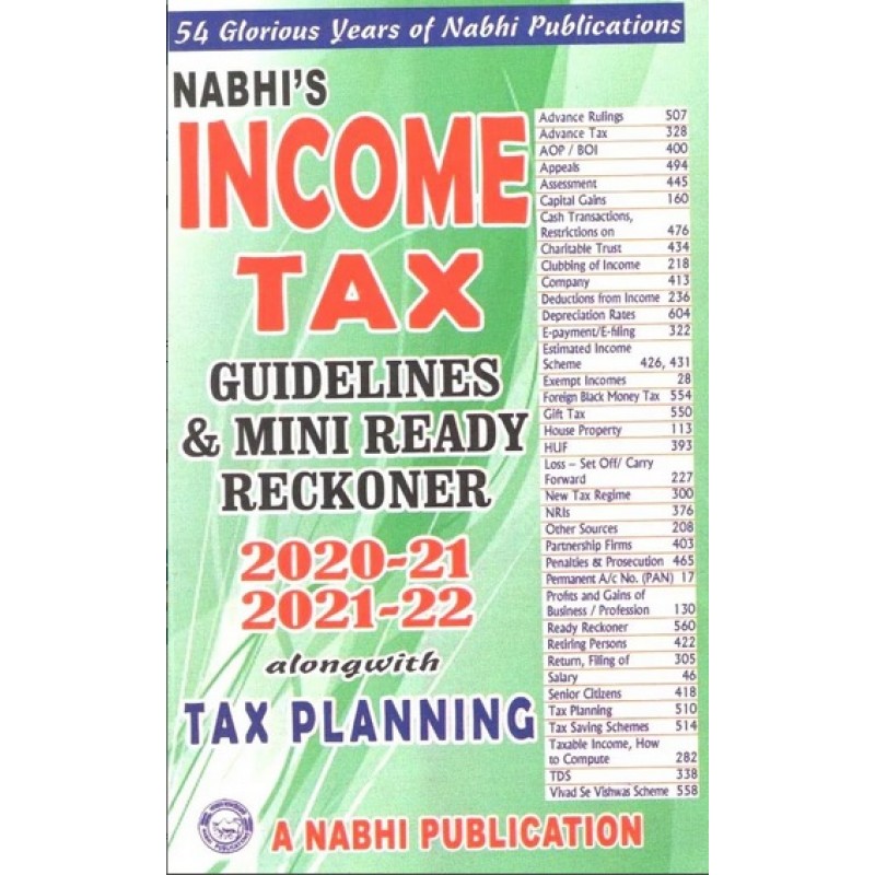 Nabhi's Tax Guidelines & Mini Ready Reckoner 201920 & 202021